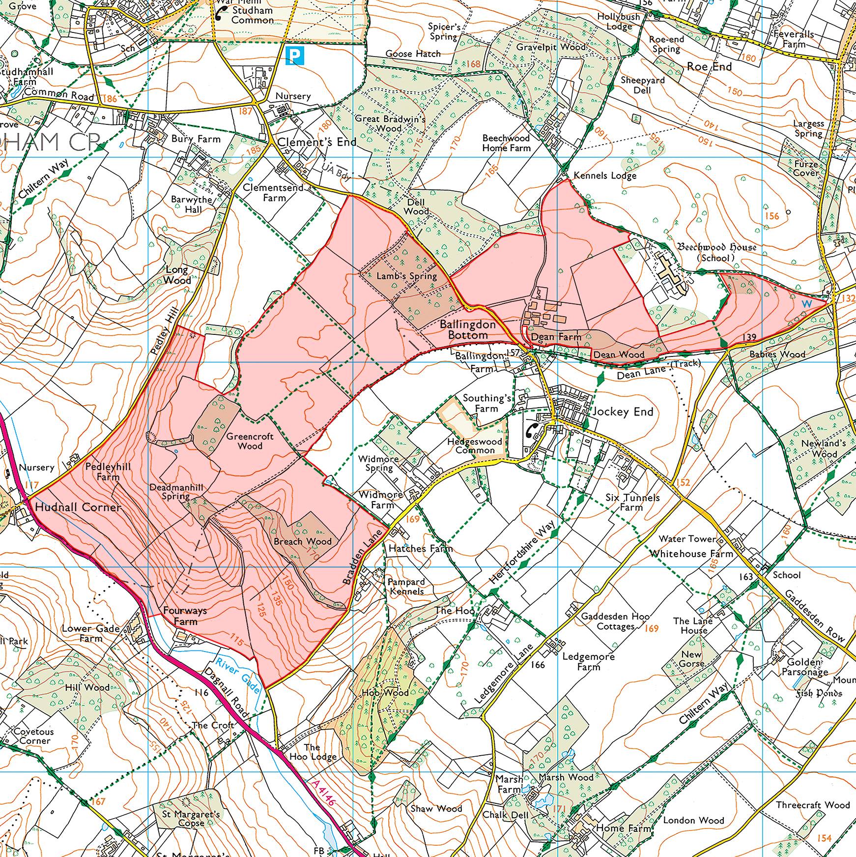 Sebright Farm OS Map